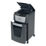 Triturador de papel Rexel AutoFeed+ 300X con corte cruzado, 55 dB, 23 cm de ancho en colores negro y gris, SKU 2020300XEU