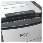 Triturador de papel Rexel AutoFeed+ 600X, corte cruzado, nivel de ruido de 55 dB, ancho de corte de 23 cm, colores negro y gris, SKU 2020600XEU