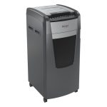 Triturador de papel Rexel AutoFeed+ 600X, corte cruzado, nivel de ruido de 55 dB, ancho de corte de 23 cm, colores negro y gris, SKU 2020600XEU