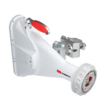 Antena RF Elements HG3-TP-A60-V2 tipo bocina TwistPort de 17 dBi, diseñada para redes inalámbricas, SKU HG3-TP-A60-V2