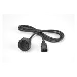 Salicru cable de salida C14 a Schuko, 2 metros de largo, 10 amperios, SKU 663BA000008.