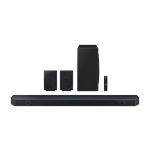Imagen de la barra de sonido Samsung HW-Q930D en color negro con 9.1.4 canales y tecnología Dolby Atmos, SKU HW-Q930D/ZF