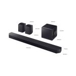 Altavoz soundbar Samsung modelo HW-Q990F/ZF en color negro con 11.1.4 canales y 756 W de potencia