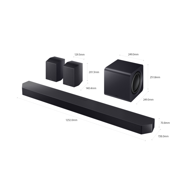 Samsung HW-Q990F/ZF altavoz soundbar Negro 11.1.4 canales 756 W 4 Samsung HW-Q990F/ZF soundbar de cerca