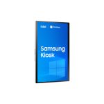 Imagen del Samsung KM24C-3, un dispositivo de señalización con pantalla táctil de 24 pulgadas, resolución Full HD, 250 cd/m² de brillo, en color blanco, y procesador incorporado con Windows 10 IoT Enterprise, SKU: LH24KMC3BGCXEN