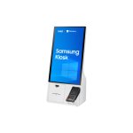 Imagen del Samsung KM24C-3, un dispositivo de señalización con pantalla táctil de 24 pulgadas, resolución Full HD, 250 cd/m² de brillo, en color blanco, y procesador incorporado con Windows 10 IoT Enterprise, SKU: LH24KMC3BGCXEN