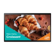 Samsung QB24C-T, pantalla plana de 24 pulgadas para señalización digital, LED, Wifi, 250 cd/m², Full HD negra, con pantalla táctil y procesador Tizen 7.0. SKU: LH24QBCTBGCXEN