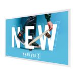 Samsung EM32DX Pantalla plana de 31.5 pulgadas para señalización digital, resolución Quad HD, conectividad Wifi, funcionamiento continuo 24/7, colores Gris y Blanco. LH32EMDIBGBXEN