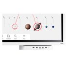 Samsung WM55B pizarra blanca interactiva de 139,7 cm (55 pulgadas), resolución 3840 x 2160 pixeles, pantalla táctil en color gris y blanco. SKU: LH55WMBWBGCXEN.