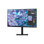 Monitor Samsung S61B LED display de 27 pulgadas con resolución de 2560 x 1440 pixeles Quad HD en color negro, perfecto para trabajo y entretenimiento, modelo LS27B610EQUXEN