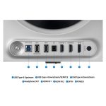 Imagen del monitor Samsung G61SD de 27 pulgadas, resolución 2560 x 1440 Pixeles, Quad HD, OLED en color plata. SKU: LS27DG612SUXEN