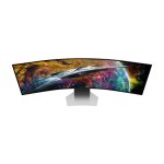 Monitor Samsung G95SC con pantalla de 124,5 cm y resolución 5120 x 1440 Pixeles, tecnología Dual QHD OLED, color Plata, y número de modelo LS49CG950SUXEN