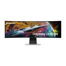 Monitor Samsung G95SC con pantalla de 124,5 cm y resolución 5120 x 1440 Pixeles, tecnología Dual QHD OLED, color Plata, y número de modelo LS49CG950SUXEN