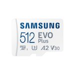 Tarjeta de memoria Samsung EVO Plus MicroSDXC UHS-I Clase 10 de 512 GB, alta velocidad de transferencia y capacidad MB-MC512KA/EU