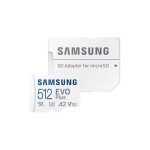 Tarjeta de memoria Samsung EVO Plus MicroSDXC UHS-I Clase 10 de 512 GB, alta velocidad de transferencia y capacidad MB-MC512KA/EU