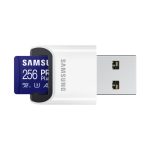 Tarjeta de memoria Samsung MB-MD256S 256 GB MicroSDXC UHS-I Clase 10 SKU MB-MD256SB/WW. Ideal para almacenar videos y fotos de alta resolución.