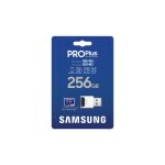 Tarjeta de memoria Samsung MB-MD256S 256 GB MicroSDXC UHS-I Clase 10 SKU MB-MD256SB/WW. Ideal para almacenar videos y fotos de alta resolución.