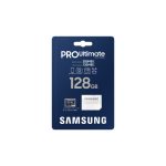 Tarjeta de memoria Samsung MB-MY128S de 128 GB MicroSDXC UHS-I, SKU MB-MY128SA/WW, ideal para almacenamiento rápido y seguro de datos.