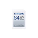 Tarjeta de memoria Samsung EVO Plus con 64 GB de capacidad, SDXC UHS-I, SKU MB-SC64K/EU