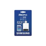 Samsung PRO Plus memoria flash 512GB SDXC UHS-I, compatible con alta velocidad y gran capacidad de almacenamiento, MB-SD512SB/WW