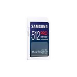Samsung memoria flash con 512 GB de capacidad, tipo SDXC UHS-I, ideal para almacenamiento rápido y eficiente. SKU MB-SY512SB/WW