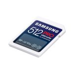 Samsung memoria flash con 512 GB de capacidad, tipo SDXC UHS-I, ideal para almacenamiento rápido y eficiente. SKU MB-SY512SB/WW
