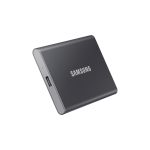 Samsung Portable SSD T7 de 1TB con conexión USB Tipo C 3.2 Gen 2 en color gris y SKU MU-PC1T0T/WW