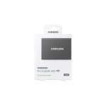 Unidad de almacenamiento externo Samsung Portable SSD T7 2 TB con interfaz USB Tipo C 3.2 Gen 2 (3.1 Gen 2), color gris, referencia MU-PC2T0T/WW