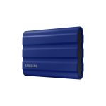 Imagen del disco duro externo Samsung MU-PE2T0R, con capacidad de 2 TB y conexión USB Tipo C 3.2 Gen 2 en color azul. SKU MU-PE2T0R/EU.