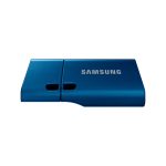 Vista frontal de la unidad flash Samsung MUF-256DA con 256GB de capacidad y conexión USB Tipo C 3.2 Gen 1 de color azul. SKU MUF-256DA/APC.