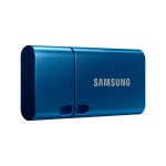 Vista frontal de la unidad flash Samsung MUF-256DA con 256GB de capacidad y conexión USB Tipo C 3.2 Gen 1 de color azul. SKU MUF-256DA/APC.