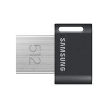 Samsung unidad flash USB de 512 GB con conexión tipo A 3.2 Gen 1 en color negro y acero inoxidable. SKU: MUF-512AB/APC