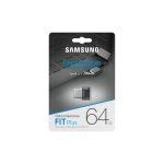 Imagen de la unidad flash USB Samsung MUF-64AB con 64 GB, USB tipo A 3.2 Gen 1, en gris y plata. SKU: MUF-64AB/APC