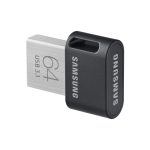 Imagen de la unidad flash USB Samsung MUF-64AB con 64 GB, USB tipo A 3.2 Gen 1, en gris y plata. SKU: MUF-64AB/APC