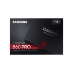 Disco duro sólido Samsung 860 PRO con 1 TB de capacidad, interfaz Serial ATA III y tecnología V-NAND MLC. SKU: MZ-76P1T0B/EU