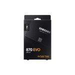 Disco duro Samsung 870 EVO de 1 TB, 2.5 pulgadas, interfaz Serial ATA III y tecnología V-NAND. SKU: MZ-77E1T0B/EU