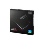 Imagen del disco duro SSD Samsung 850 PRO de 1TB con tecnología 3D MLC, ideal para almacenamiento rápido y eficiente. SKU: MZ-7KE1T0BW
