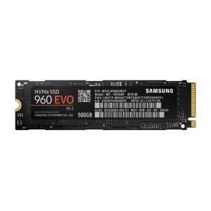 Samsung 960 EVO de 500 GB, formato M.2, interfaz PCI Express NVMe y tecnología V-NAND. SKU: MZ-V6E500BW