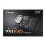 Disco duro Samsung 970 EVO SSD de 500 GB, formato M.2, interfaz PCI Express 3.0, tecnología NVMe y V-NAND MLC. SKU: MZ-V7E500BW