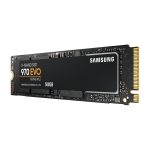 Disco duro Samsung 970 EVO SSD de 500 GB, formato M.2, interfaz PCI Express 3.0, tecnología NVMe y V-NAND MLC. SKU: MZ-V7E500BW