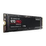 Imagen del disco duro Samsung 970 PRO con capacidad de 1 TB, conexión M.2 PCI Express 3.0 y tecnología V-NAND MLC, SKU MZ-V7P1T0BW