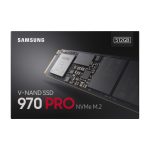 SSD Samsung 970 PRO con capacidad de 512 GB, interfaz M.2 PCI Express 3.0 NVMe y tecnología V-NAND MLC, SKU MZ-V7P512BW