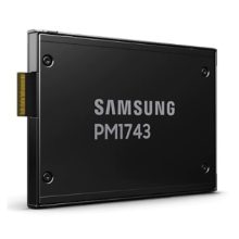 Samsung PM1743 de 3.84 TB en tamaño 2.5 pulgadas, con NVMe V-NAND y PCI Express 5.0. SKU: MZWLO3T8HCLS-00A07.