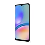 Samsung Galaxy A05s en color negro con pantalla de 6.7 pulgadas, Android 13, SIM doble, 4 GB de RAM, 64 GB de almacenamiento y batería de 5000 mAh. SKU: SM-A057GZKUEUE.