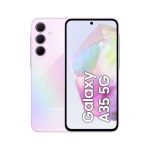 Samsung Galaxy A35 5G color lila con pantalla de 6.6 pulgadas, ranura híbrida Dual SIM, 6 GB de RAM, 128 GB de almacenamiento, Android 14, batería de 5000 mAh, USB Tipo C. SKU: SM-A356BLVBEUE