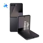Smartphone Samsung Galaxy Z Flip7 con pantalla de 6.8 pulgadas, conectividad 5G, 12 GB de RAM, 512 GB de almacenamiento y batería de 4300 mAh en color negro. SKU SM-F766BZKHEUE