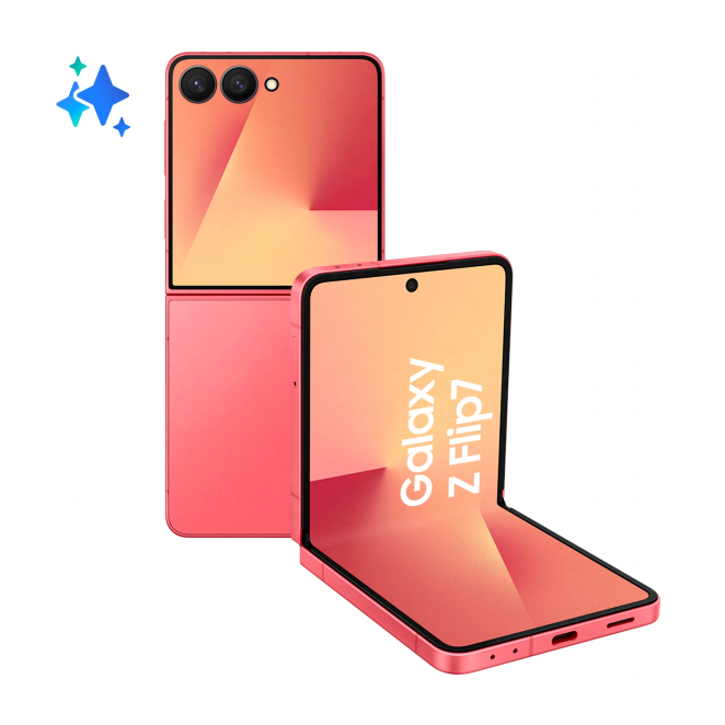Samsung Galaxy Z Flip7 móvil plegable 5G coral con pantalla de 6.8 pulgadas Samsung Galaxy Z Flip7, móvil plegable 5G de 6.8 pulgadas, 12 GB RAM y 256 GB almacenamiento, batería de 4300 mAh color coral, SKU SM-F766BZRGEUE