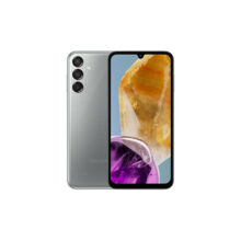 Imagen del Samsung Galaxy M15, un teléfono móvil con pantalla de 6.5 pulgadas, 4GB de RAM, 128GB de almacenamiento y batería de 6000 mAh, color gris, SKU SM-M156BZAUEUE.