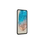 Imagen frontal del Samsung Galaxy M35 5G en color gris con pantalla de 6,6 pulgadas, ranura dual SIM, 6 GB de RAM, 128 GB de almacenamiento y batería de 6000 mAh. SKU: SM-M356BZABEUE.