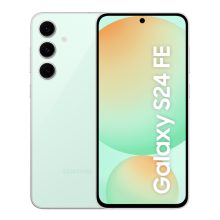 Samsung Galaxy S24 FE teléfono inteligente 5G con pantalla de 17 cm (6.7 pulgadas), SIM doble, Android 14, 8 GB de RAM, 128 GB de almacenamiento, batería de 4700 mAh en color menta. SKU: SM-S721BLGDEUE